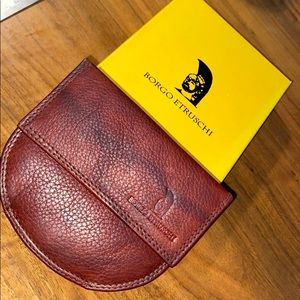 New Italian Borgo Etruschi Mens Leather Wallet